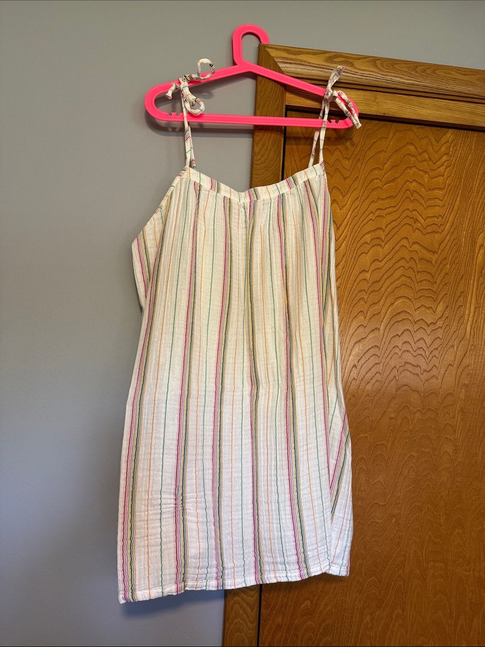 Striped Tie-Shoulder Sundress in Pastel Stripe women’s xl old navy